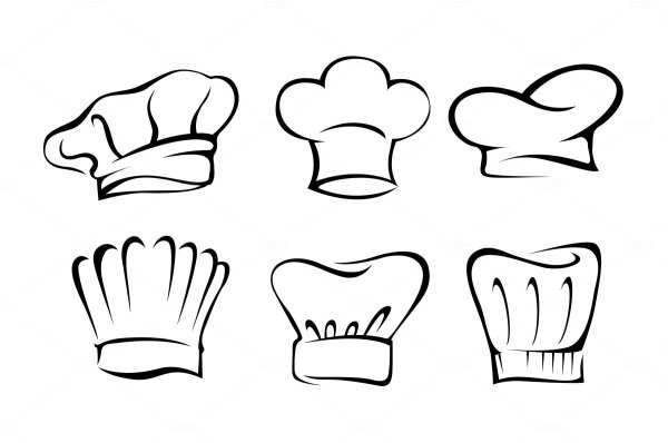 Шапка повара рисунок