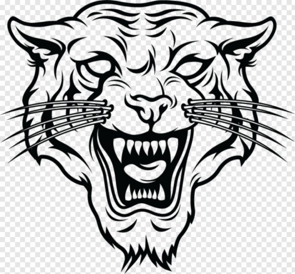 Морда тигра тату эскиз