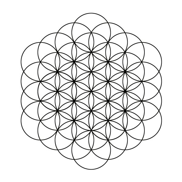 Мандала цветок жизни Фибоначчи