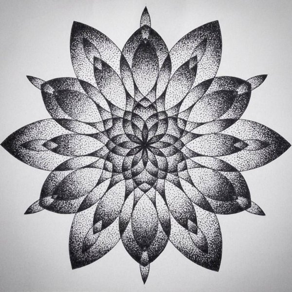 Мандала Лотос дотворк