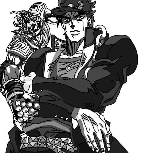 Джозеф Джостар черно белый