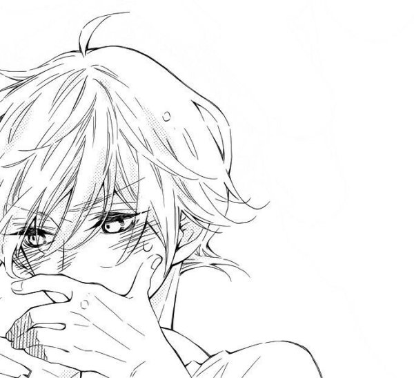 Мальчики из аниме черно белые