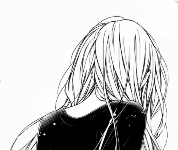 Черно белое аниме грустные