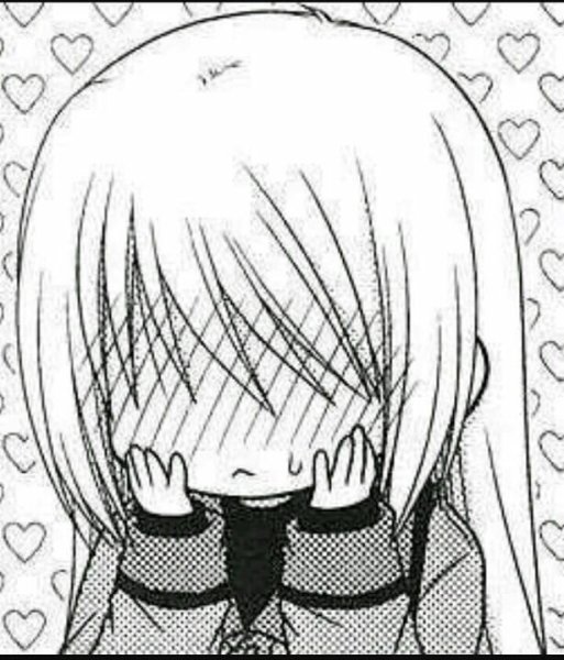 Девочка из манги смущается