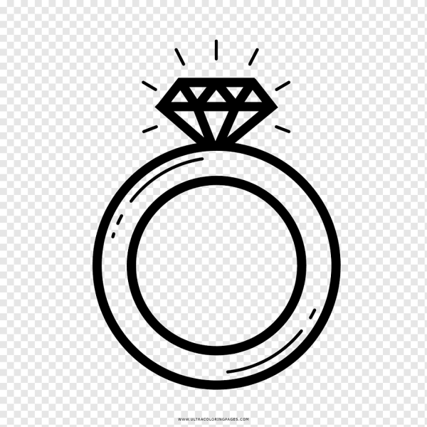 Нарисовать кольцо с бриллиантом