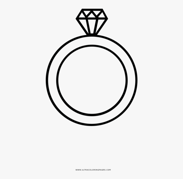 Нарисовать кольцо с бриллиантом