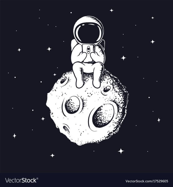 Космонавт на Луне Минимализм