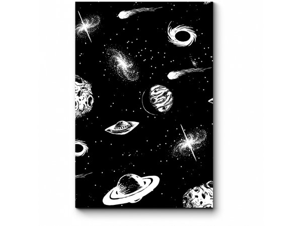 Космос черно белый