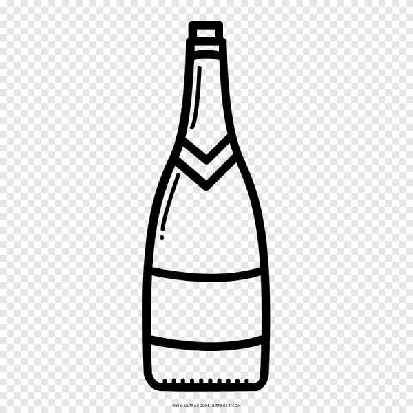 Бутылка шампанского контур