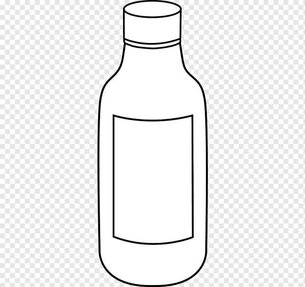 Бутылка черно белая