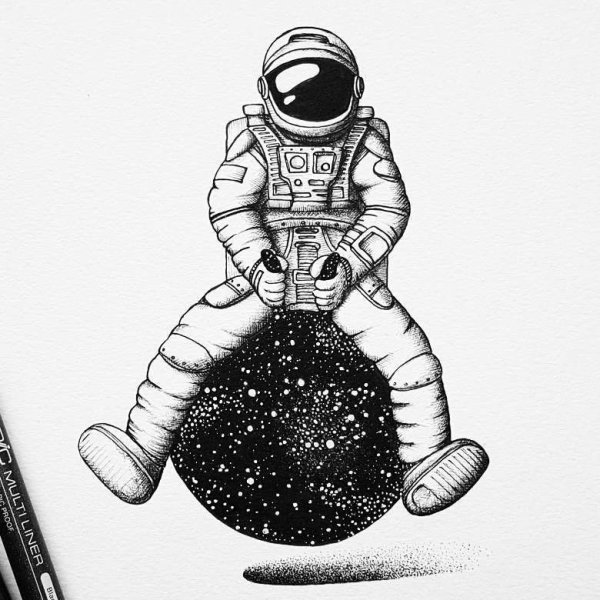 Космонавт эскиз