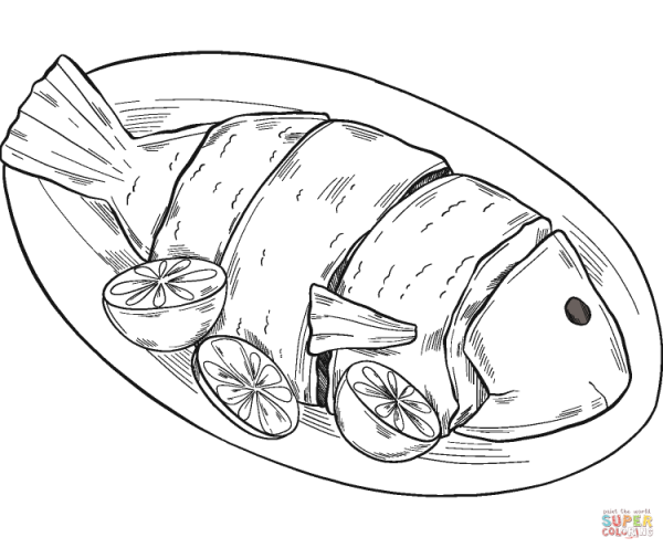 Блюда раскраска