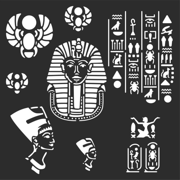 Трафареты в египетском стиле