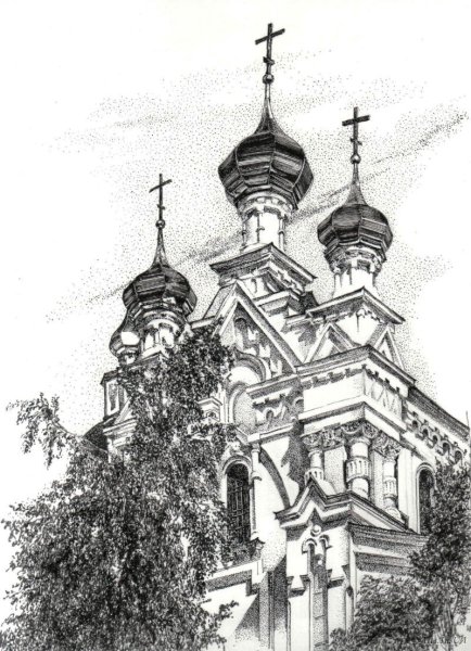 Храм в графике