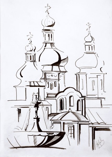 Храмы Липецка рисунки