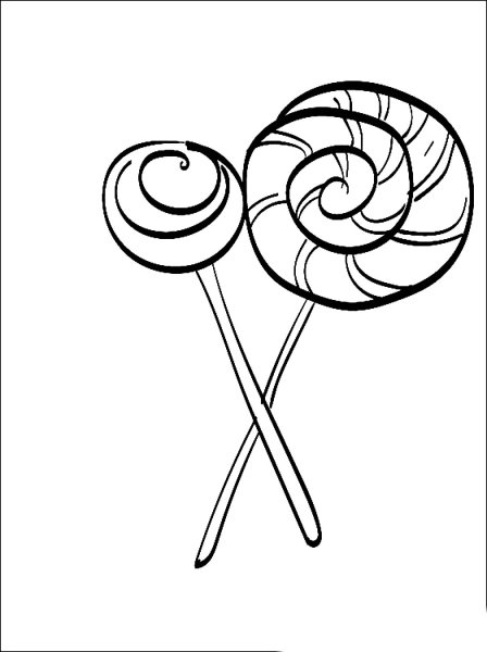 Леденец раскраска для детей