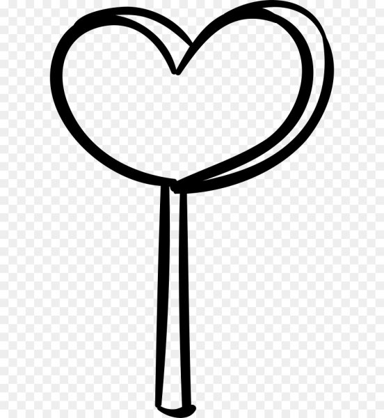 Раскраска леденец сердечко