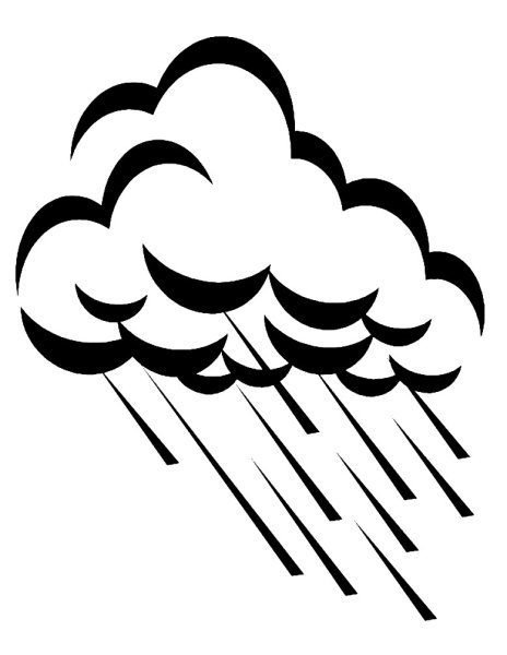 Облако с дождем раскраска