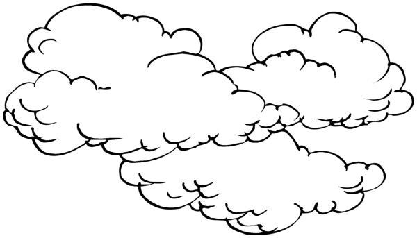 Облако раскраска для детей