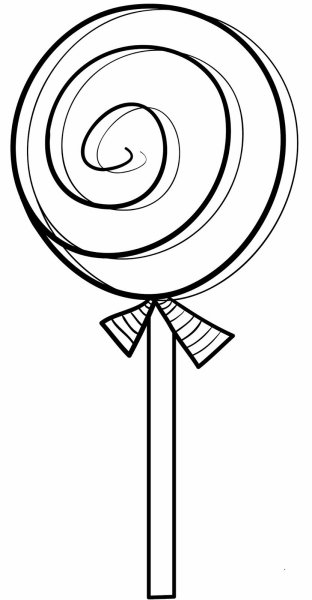 Конфета на палочке раскраска