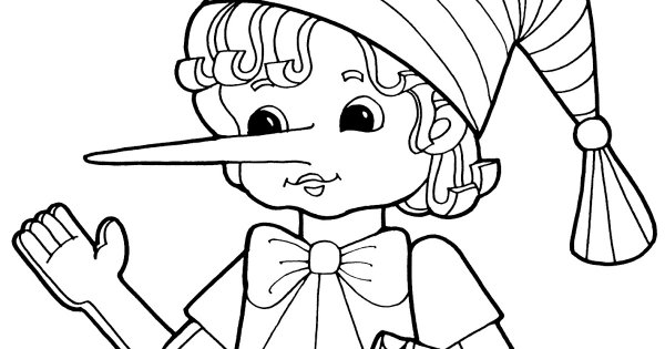 Картинки для раскрашивания Буратино