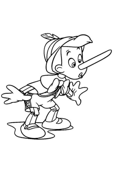Раскраска. Пиноккио