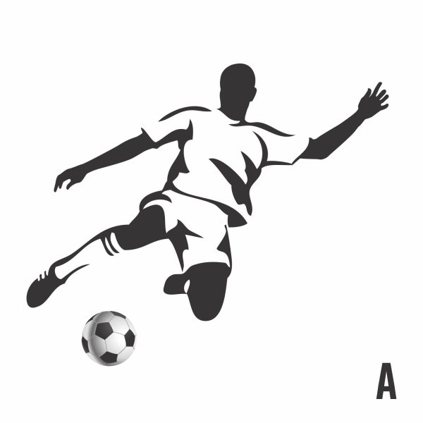Трафарет футболиста