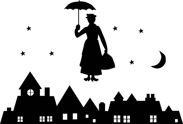 Мэри Поппинс силуэт