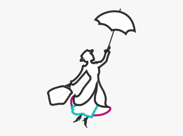 Зонт Мэри Поппинс рисунок