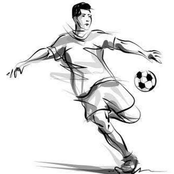 Футболист эскиз