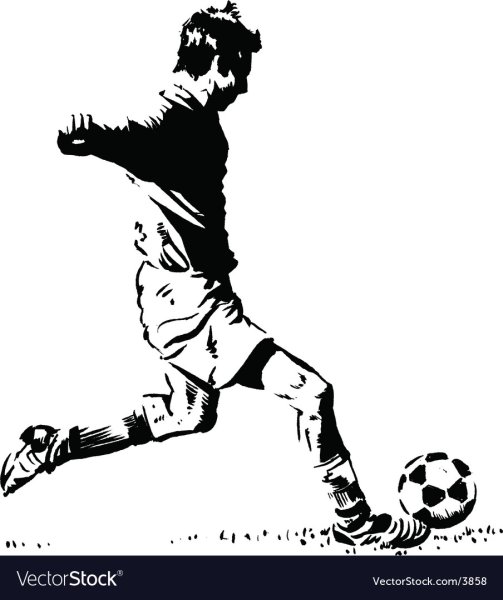 Футбол графический рисунок