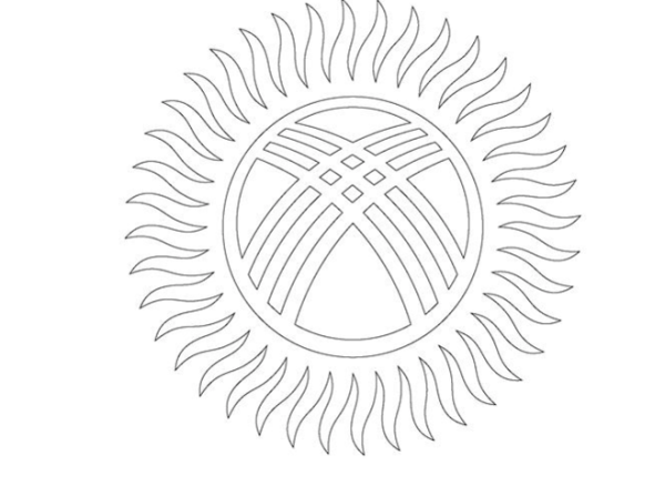 Флаг Кыргызстана раскраска