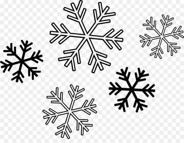 Снежинки черно белые