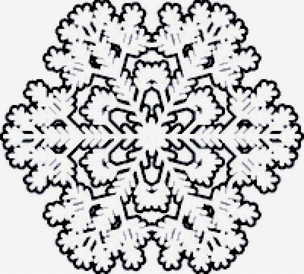 Снежинки черно белые