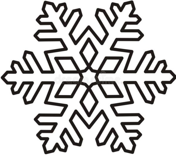Снежинки черный контур