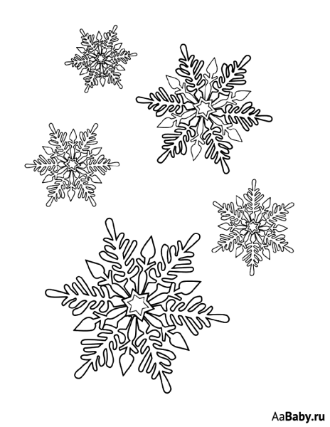 Снежинки черно белые
