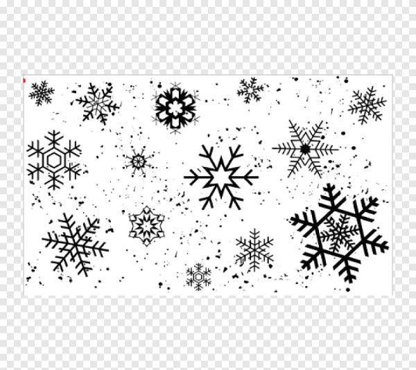 Узоры из снежинок чб