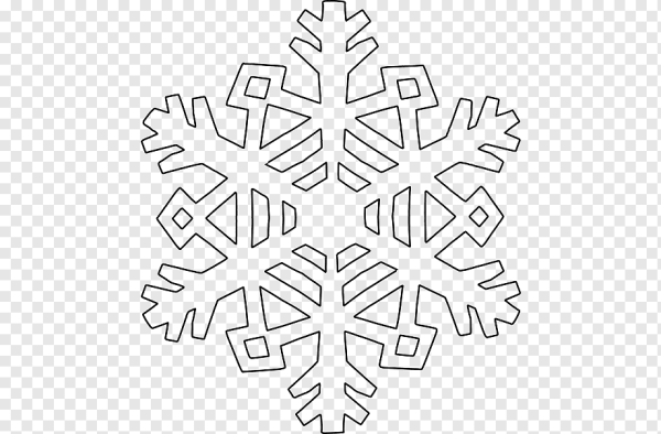 Снежинка контур