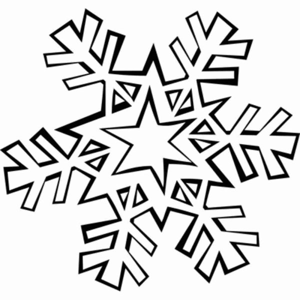 Белые снежинки раскраска