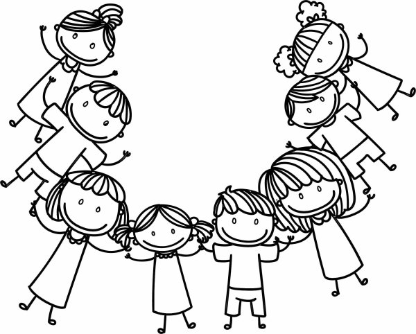 Хоровод раскраска для детей