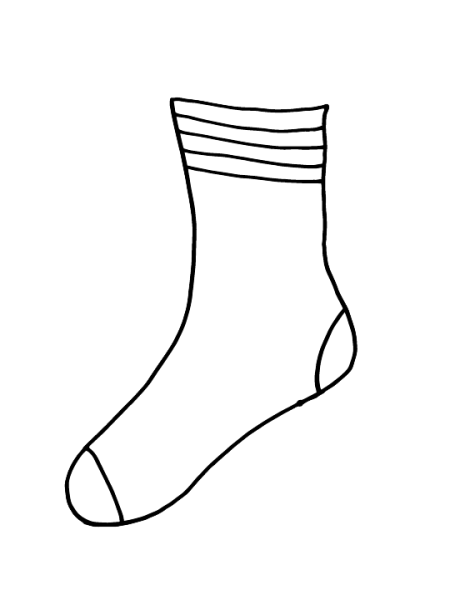 Носки раскраска для детей
