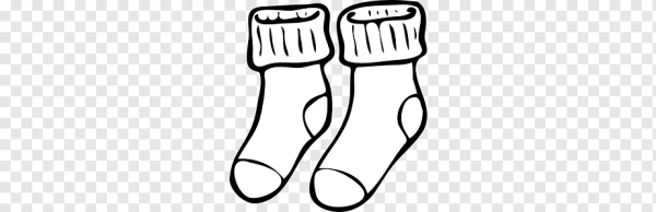 Белый носок на прозрачном фоне