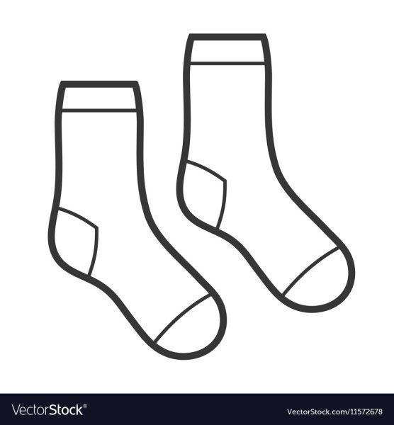 Носки раскраска для детей