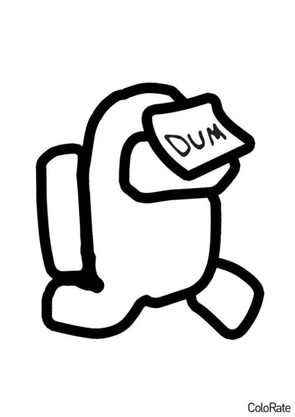 Раскраска Стикеры амонг АС