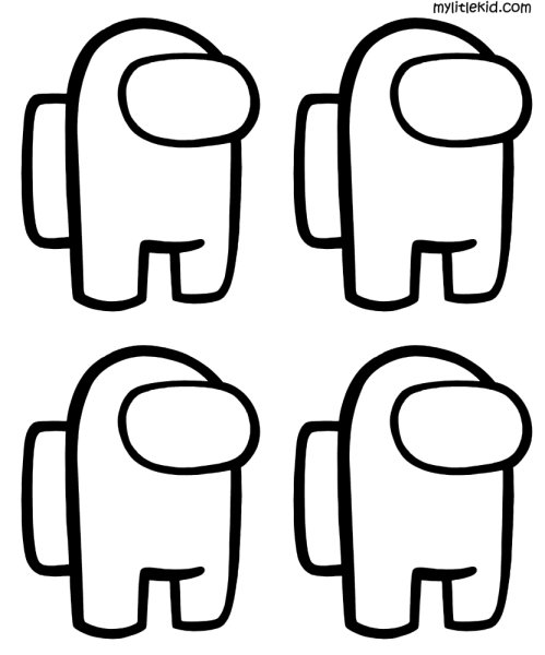 Раскраски амонг АС маленькие