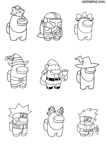 Раскраска амонг АС