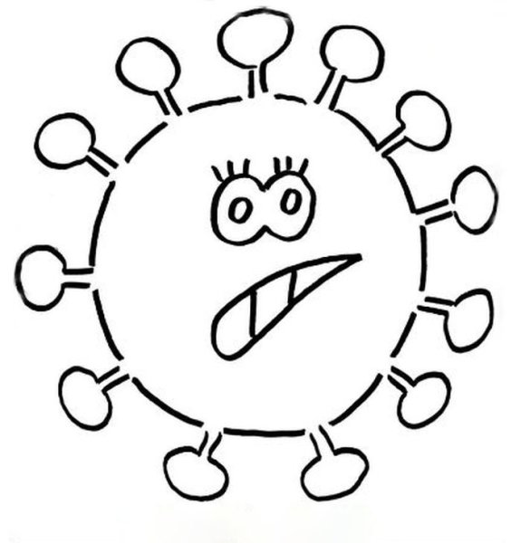 Вирус рисунок для детей коронавирус