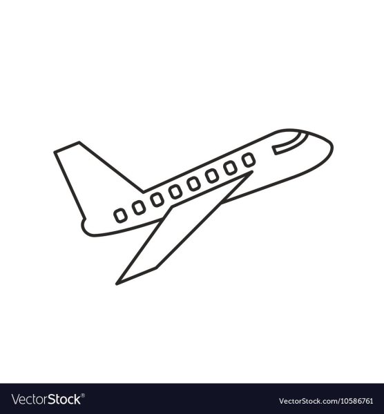 Самолет эскиз контур