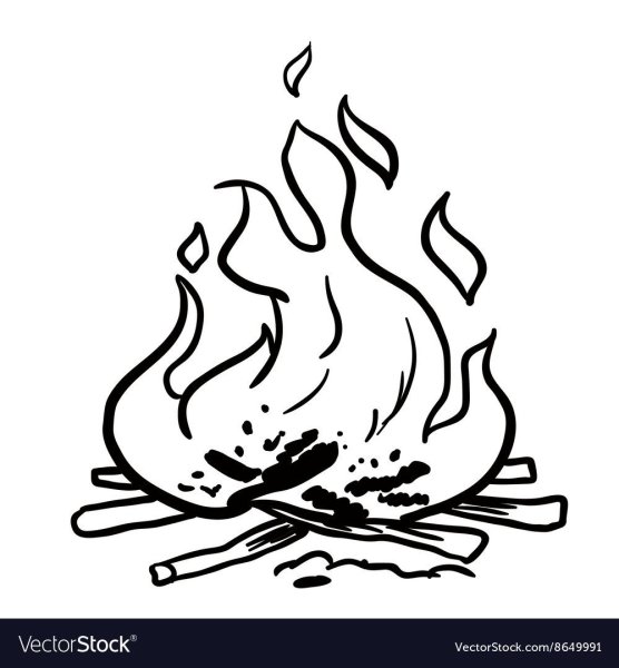 Костер нарисованный