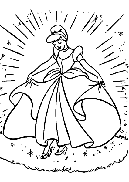 Раскраска Золушка Дисней